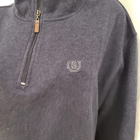 New with Tags IZOD Navy Blue 3/4 Zip Pullover size XL - Picture 7 of 8
